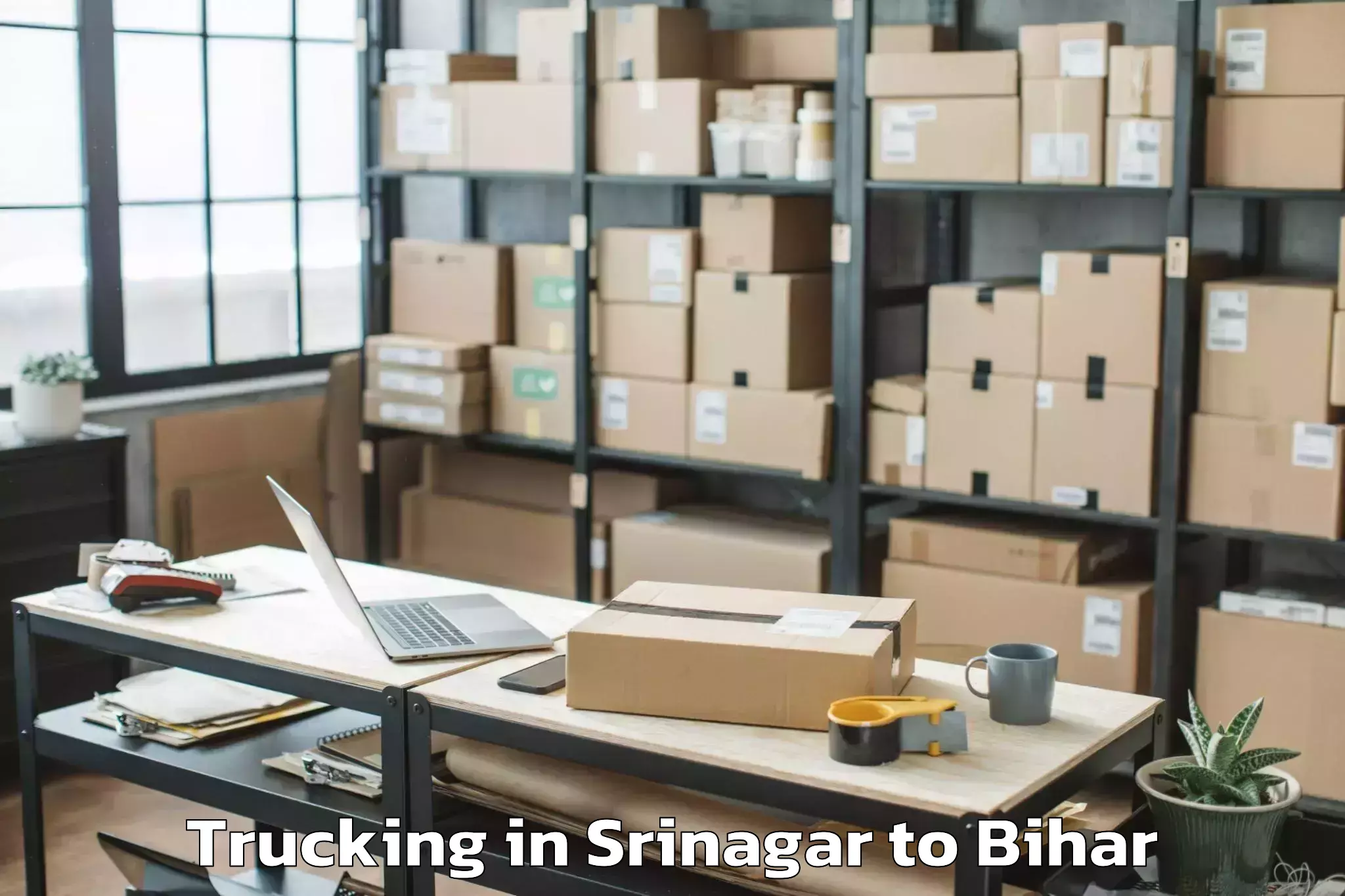 Book Srinagar to Lauria Nandangarh Trucking Online